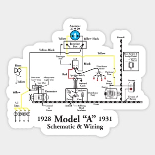 Model A Wiring Diagram Sticker